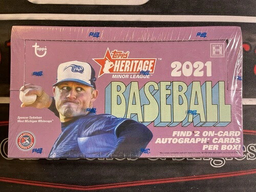 2021 Topps Heritage Minor League Baseball SEALED ホビーボックス / オート2枚 / 18パック|トレーディングカード ラフテル