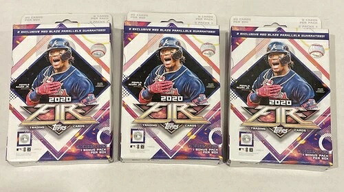 2020 Topps Fire Baseball Hanger Box 3個セット - 未開封!新品 - 送料無料!|トレーディングカード ラフテル