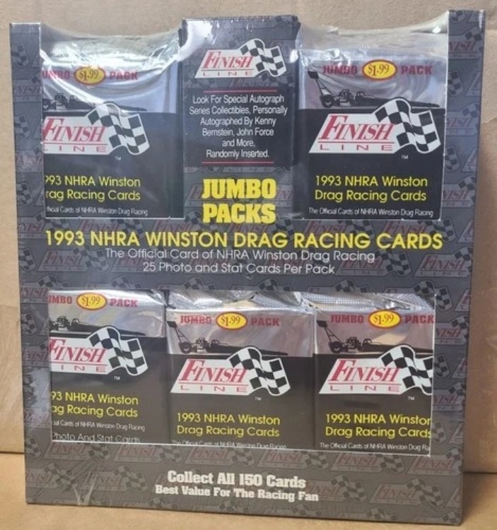 1993年 フィニッシュライン NHRA ウィンストン ドラッグ レーシング トレーディングカード 工場未開封 ジャンボボックス｜トレーディングカード　ラフテル