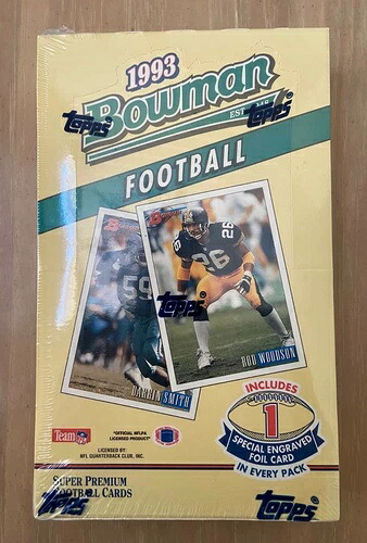 ヴィンテージ 1993 Topps Bowman NFL フットボール 未開封ワックスボックス - 24パック|トレーディングカード ラフテル