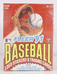 1991年 Fleer ベースボールワックスボックス（工場未開封）｜トレーディングカード　ラフテル