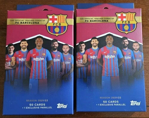 Topps 2021-22 FCバルセロナ オフィシャルチームセット 工場未開封ボックス入り (2個セット)｜トレーディングカード　ラフテル