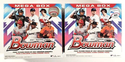 2021 Topps Bowman MLB ベースボールトレーディングカード メガボックス 新品 - 2箱セット|トレーディングカード ラフテル