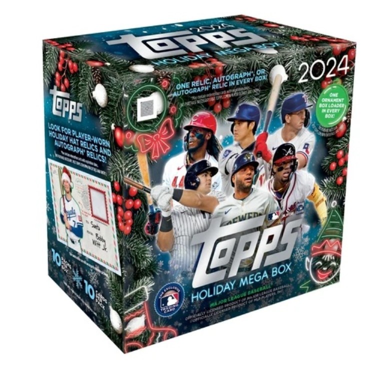 2024 Topps ホリデー ベースボール シールド メガボックス (ボックスあたりレリックまたはオートグラフ 1 枚)｜トレーディングカード　ラフテル