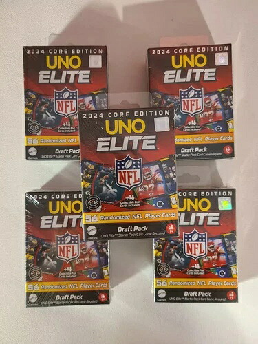 2024 NFL コアエディション UNO エリート ドラフトパック 56枚 (フォイル4枚) カード 5枚セット｜トレーディングカード　ラフテル