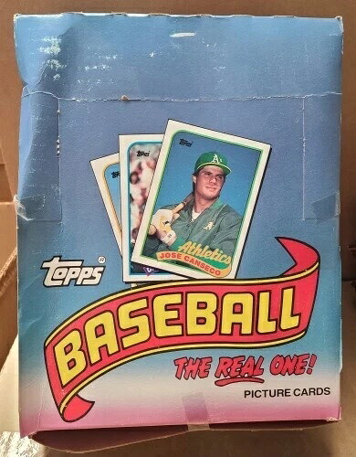 1989年 Topps ベースボールトレーディングカード 工場テープ封印 ジャンボワックスボックス 24パック入り｜トレーディングカード　ラフテル
