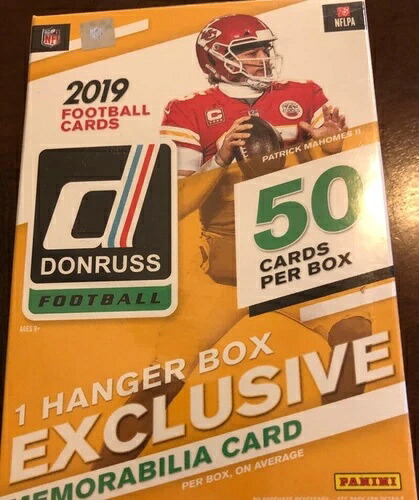 2019 Donruss Football ファクトリーシール ハンガーパックボックス 50枚入り HAN1枚付き｜トレーディングカード　ラフテル