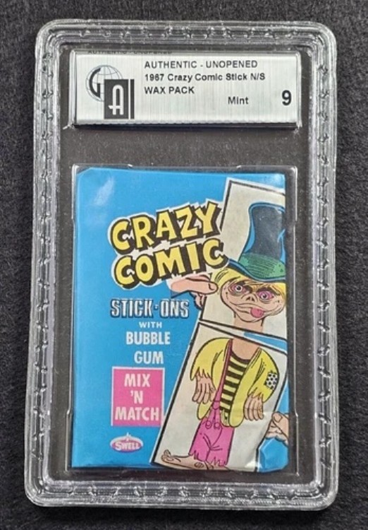 1967年 スウェル クレイジーコミック スティックオン＆バブルガム 未開封 ワックスパック GAI 9 新品同様｜トレーディングカード　ラフテル