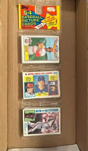 1984 Topps ベースボール ラックパック 工場未開封 54枚入り ダリル・ストロベリー・オン・トップ｜トレーディングカード　ラフテル