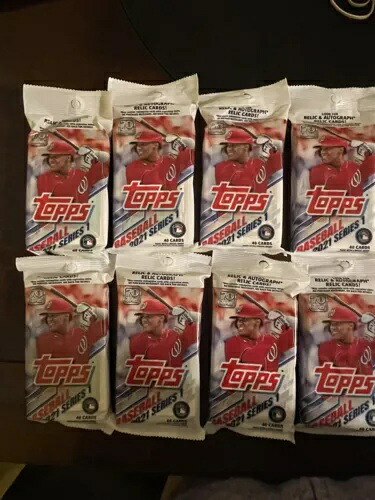 8x ロット☆☆ 2021 Topps シリーズ 1 ベースボール 新品未開封 FAT 40 カード バリューパック｜トレーディングカード　ラフテル