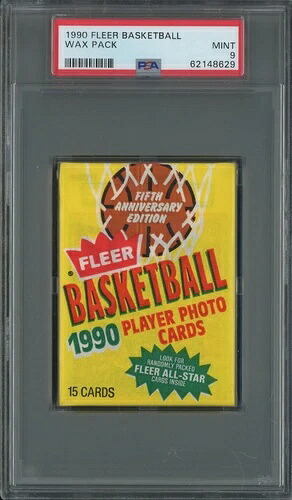 1990 Fleer バスケットボール SEALED ワックスパック PSA 9 MINT - マイケル・ジョーダン｜トレーディングカード　ラフテル