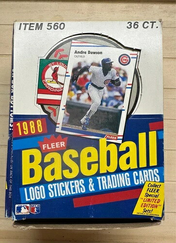 1988年 FLEER ベースボールワックスボックス、未開封36パック｜トレーディングカード　ラフテル