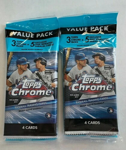 2020 Topps Chrome Cello バリューパック 未開封 - 2枚セット - ピンクパラレル5枚|トレーディングカード ラフテル