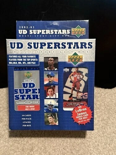 2002-03 アッパーデッキ スーパースターズ マルチスポーツ シールギフトボックス レブロン・ジェームズ ルーキー｜トレーディングカード　ラフテル