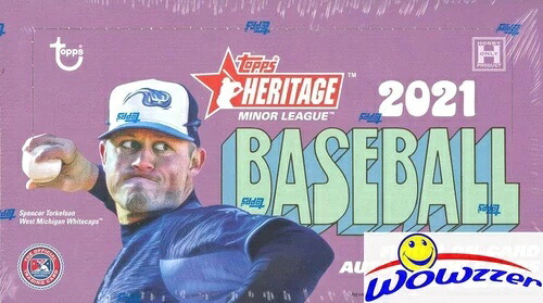 2021 Topps Heritage Minor League Baseball ファクトリーシール ホビーボックス 2枚入り オートグラフ｜トレーディングカード　ラフテル
