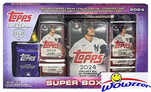 2024 Topps シリーズ 2 ベースボール 限定 工場未開封 スーパー ボックス - 147 枚の新カード!｜トレーディングカード　ラフテル