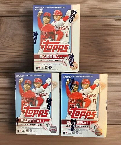 2022 Topps シリーズ1 ベースボール ファクトリーシール ブラスターボックス - 3箱セット｜トレーディングカード　ラフテル