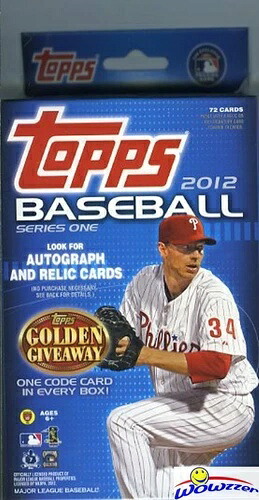 2012 Topps シリーズ 1 ベースボール限定、巨大な工場未開封ハンガーボックス - カード 72 枚!｜トレーディングカード　ラフテル