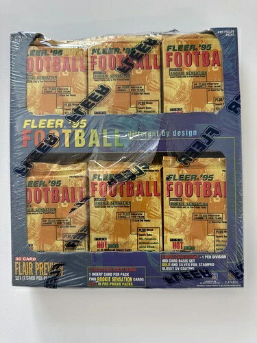 1995年 Fleer フットボール 工場未開封 ジャンボボックス 24パック (箱のシュリンクラップが破れています)｜トレーディングカード　ラフテル