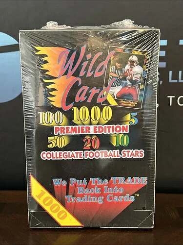 1991 ワイルドカード フットボール プレミアエディション カレッジボックス 未開封 (36 パック)｜トレーディングカード　ラフテル