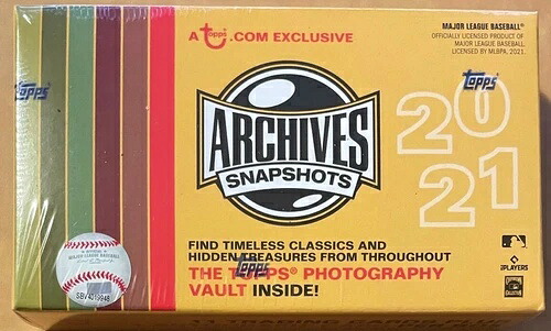2021 Topps アーカイブ スナップショット ベースボール 密封ホビーボックス フラット配送｜トレーディングカード　ラフテル