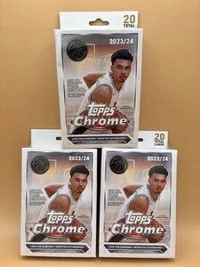 2023-24 Topps Chrome バスケットボール 工場未開封 5パック ハンガーボックス 3個セット｜トレーディングカード　ラフテル