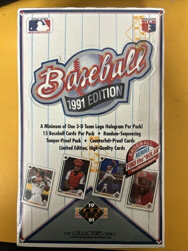 1991年 アッパーデッキ ノーラン ベースボール ホログラム ファクトリーシールボックス｜トレーディングカード　ラフテル