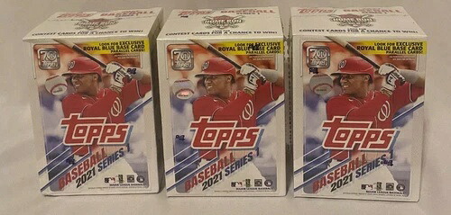 Topps シリーズ1 2021 ベースボール ブラスターボックス - 3個セット - 工場未開封 7パック MLB｜トレーディングカード　ラフテル