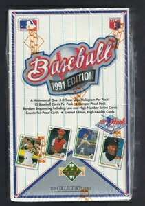 1991年 Upper Deck 野球ボール Find the Hank High シリーズ 工場未開封ボックス 36パック｜トレーディングカード　ラフテル