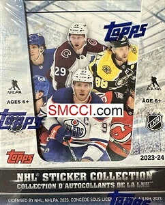 2023 2024 Topps NHL ステッカーコレクション 工場未開封ボックス 50パック 250枚入り｜トレーディングカード　ラフテル