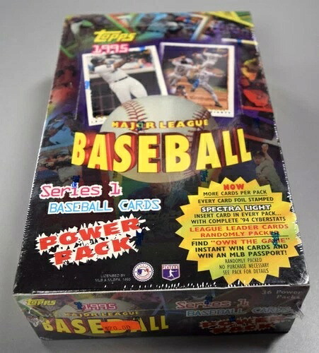 1995 Topps シリーズ1 ベースボールファクトリー シールワックスボックス｜トレーディングカード　ラフテル