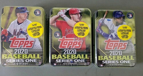 2020 Topps ベースボール シリーズ1 コレクタブル缶 3個セット トラウト ゲレロ アロンソ 新品｜トレーディングカード　ラフテル