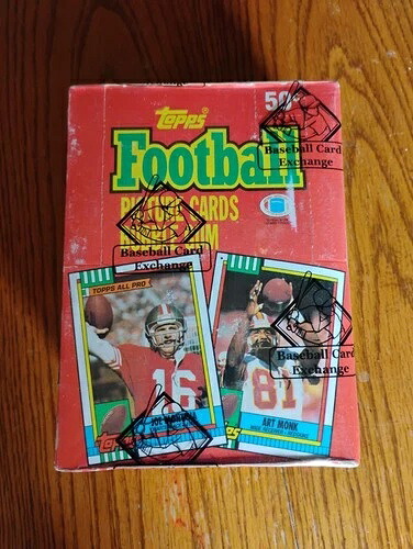 1990 Topps フットボール ワックスボックス BBCE 未開封｜トレーディングカード　ラフテル