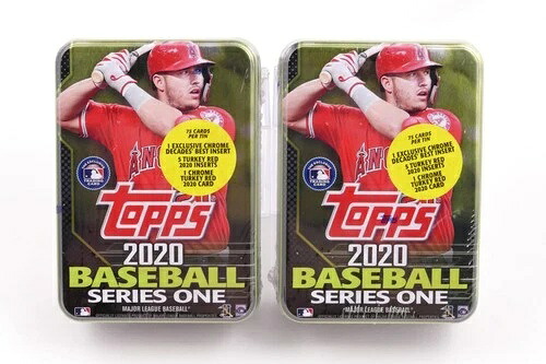 工場未開封 2020 Topps ベースボール シリーズ 1 小売用缶 2個セット マイク・トラウト｜トレーディングカード　ラフテル