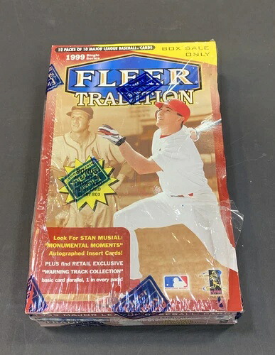 1999 FLEER TRADITION ベースボールボックス 小売用 12個パック 工場出荷時の箱 一部プラスチックなし｜トレーディングカード　ラフテル