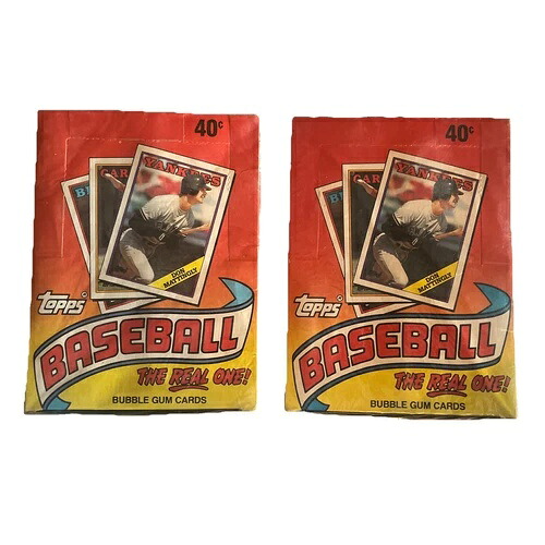1988 MLB TOPPS ベースボールボックス 36個入り 工場未開封 2個セット｜トレーディングカード　ラフテル