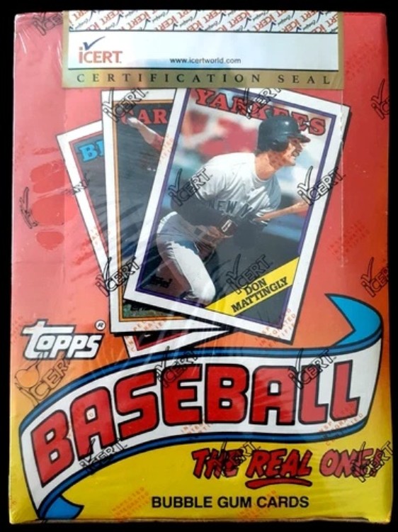 1988 Topps 野球 未開封ボックス (36パック入り) ICERT認定 MLB 96786｜トレーディングカード　ラフテル