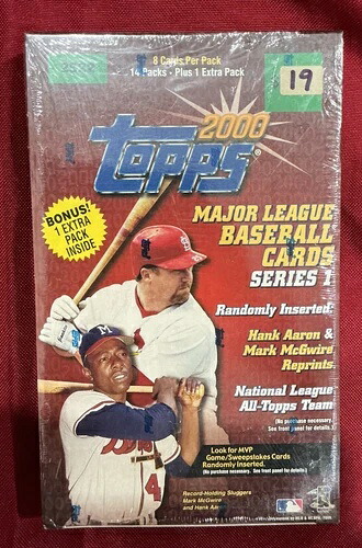 2000 Topps シリーズ 1 ワン ベースボール ファクトリー シール ボックス ワックス 15 パック ブラスター リテール｜トレーディングカード　ラフテル