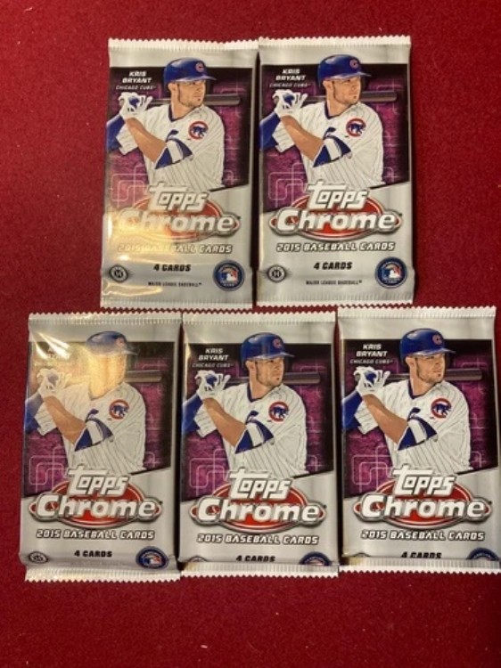 2015 Topps Chrome Baseball 5枚セット 未開封 ホビーパック｜トレーディングカード　ラフテル