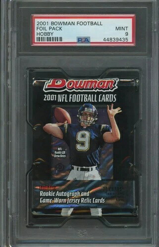 2001年 ボウマン フットボール シールド "ホビー" ホイルパック - PSA 9 - 新品同様 - ブリーズ ルーキー｜トレーディングカード　ラフテル