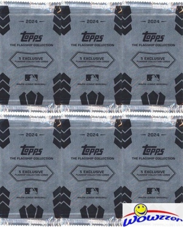 (6) 2024 Topps ベースボール フラッグシップ コレクション 工場未開封 シルバー フォイル パック!｜トレーディングカード　ラフテル