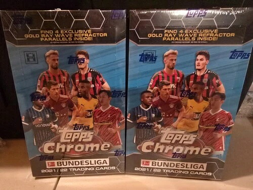 2021-22 Topps Chrome ブンデスリーガ サッカー ライトボックス 未開封 (2箱セット)｜トレーディングカード　ラフテル