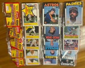 (10) 1986 Topps ラックパック、未開封、3パックずつ、48枚のカード! レア!｜トレーディングカード　ラフテル
