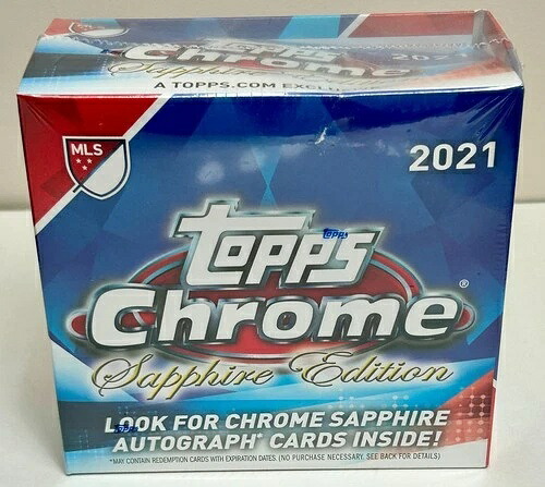 2021 Topps Chrome MLS メジャーリーグサッカー サファイア ファクトリーシールボックス 8パック｜トレーディングカード　ラフテル