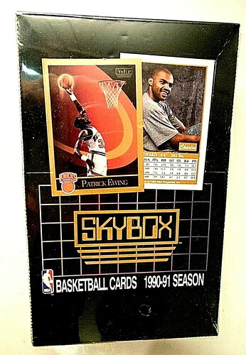 EWING 1990 SKYBOX シリーズ1 バスケットボールカード 新品未開封 36パック入りボックス ジョーダン｜トレーディングカード　ラフテル