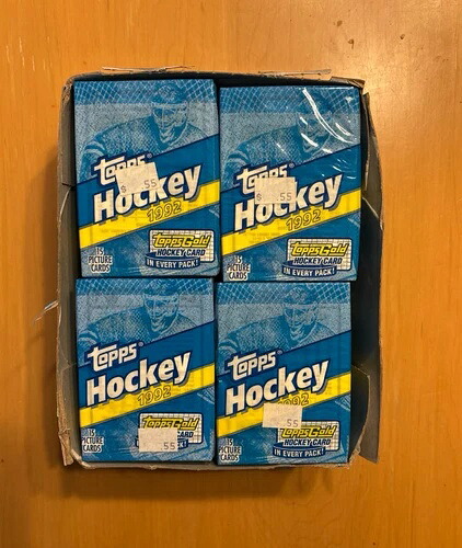 1992 Topps ホッケー NHL ワックスボックス - ゴールドパック！工場未開封 36パック 新品｜トレーディングカード　ラフテル