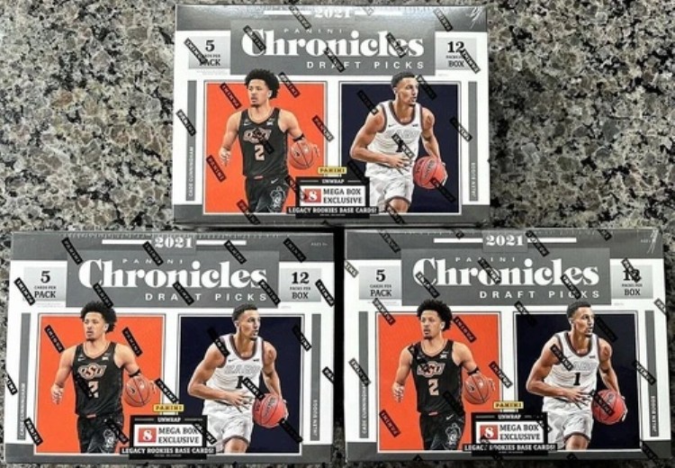 工場で密封された（メガボックス）2021 Panini「CHRONICLES」-NBAドラフトピックのロット（3個）！｜トレーディングカード　ラフテル