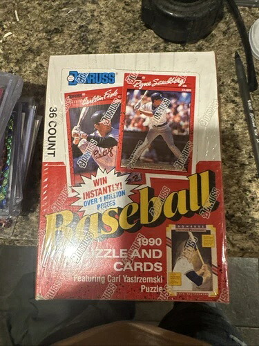 1990年 DONRUSS 野球ボール 工場未開封ボックス（ワックスパック36個入り）｜トレーディングカード　ラフテル