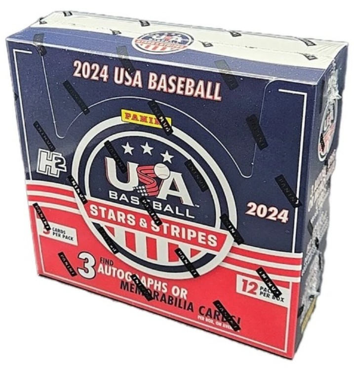 2024 Panini Stars & Stripes USA Baseball Sealed H2 Hobby Hybrid Box 3 ヒット!｜トレーディングカード　ラフテル
