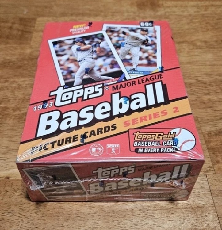 1993 Topps ベースボール シリーズ 2 ワックスパック ボックス 工場未開封 36 パック ゴールドカード付き｜トレーディングカード　ラフテル